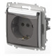 Розетка с заземлением с крышкой, без рамки Elbi Eleсtriс Zena Vega 609-015600-218