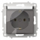 Розетка с заземлением с крышкой, без рамки Elbi Eleсtriс Zena Vega 609-015600-218
