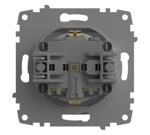 Розетка с заземлением с крышкой, без рамки Elbi Eleсtriс Zena Vega 609-015600-218