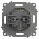 Розетка с заземлением с крышкой, без рамки Elbi Eleсtriс Zena Vega 609-015600-218