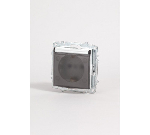 Розетка с заземлением с крышкой, без рамки Elbi Eleсtriс Zena Vega 609-015600-218