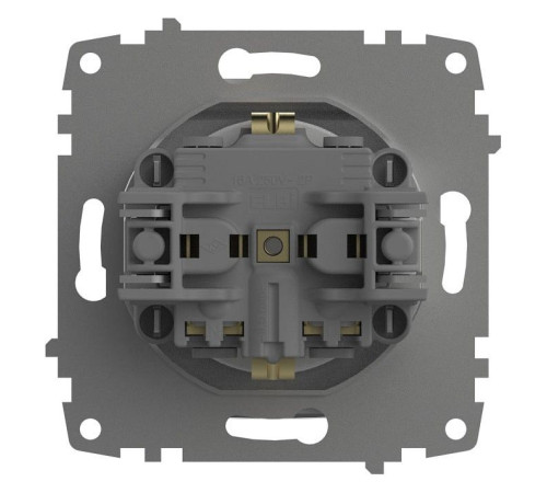 Розетка с заземлением и со шторкой, без рамки с крышкой Elbi Eleсtriс Zena Vega 609-015600-219