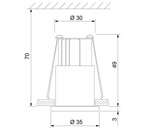 Встраиваемый светильник Elektrostandard 15269/LED 18 Вт 6500 K Черный a056021