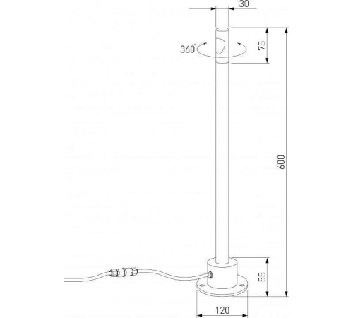 Наземный низкий светильник Elektrostandard Latent a066695