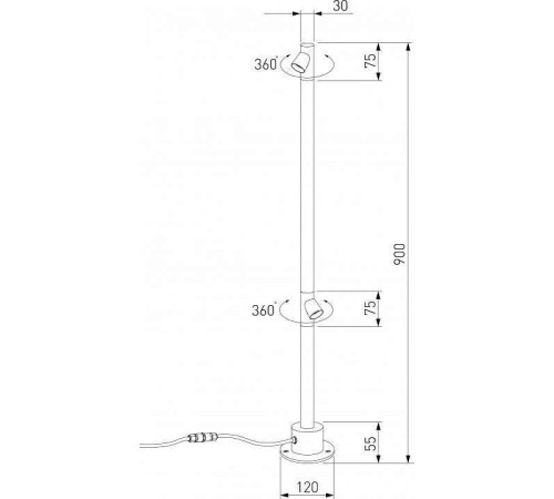 Наземный низкий светильник Elektrostandard Rone a066698