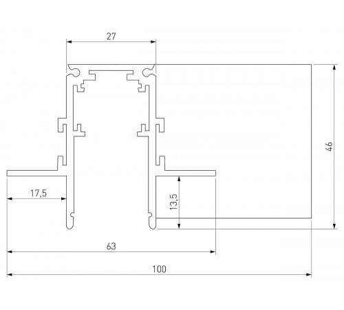 Соединитель угловой L-образный для треков встраиваемых Elektrostandard Slim Magnetic a067500