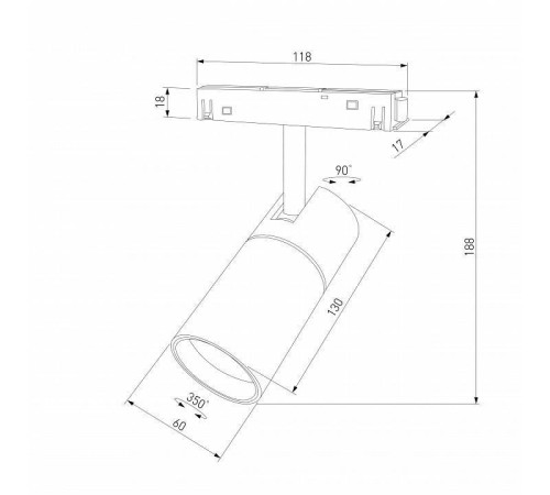 Светильник на штанге Elektrostandard Slim Magnetic a069471
