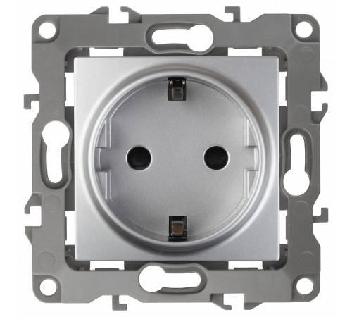 Розетка с заземлением, без рамки Эра Эра 12 12-2101-03