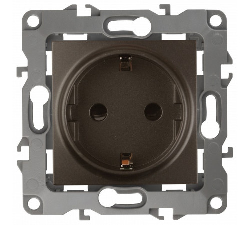 Розетка с заземлением, без рамки Эра Эра 12 12-2101-13