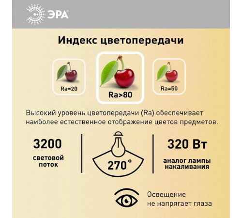 Лампа светодиодная Эра Стандарт LED POWER T120-40W-4000-E27