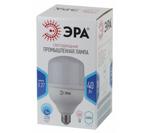 Лампа светодиодная Эра Стандарт LED POWER T120-40W-4000-E27