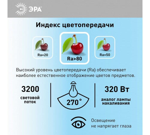Лампа светодиодная Эра Стандарт LED POWER T120-40W-6500-E27