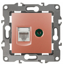 ТВ-розетка и розетка Ethernet RJ-45 без рамки Эра Эра 12 12-3110-14