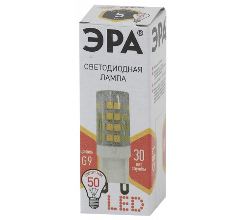 Лампа светодиодная Эра Стандарт LED JCD-5W-CER-827-G9