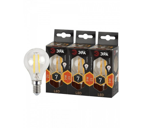 Лампа светодиодная Эра F-LED P45-7W-827-E14