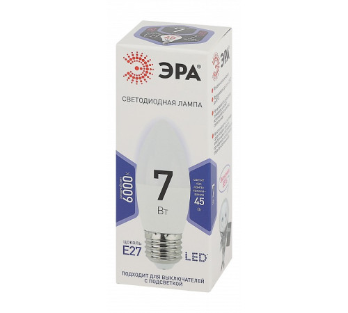 Лампа светодиодная Эра Стандарт LED B35-7W-860-E27