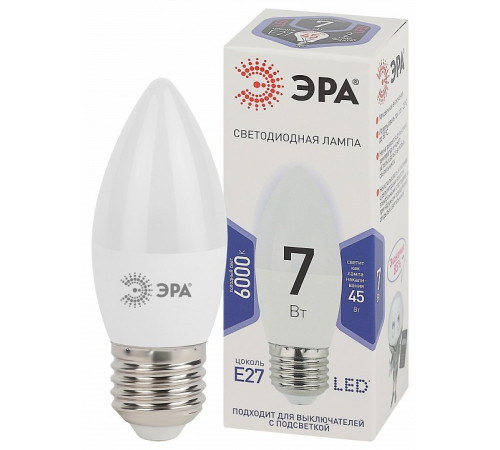 Лампа светодиодная Эра Стандарт LED B35-7W-860-E27