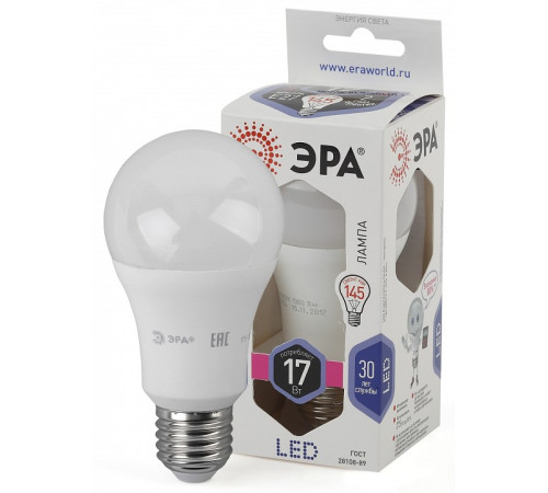 Лампа светодиодная Эра Стандарт LED A60-17W-860-E27