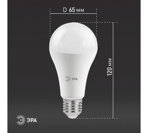 Лампа светодиодная Эра Стандарт LED A65-19W-827-E27