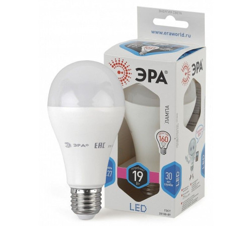Лампа светодиодная Эра Стандарт LED A65-19W-840-E27