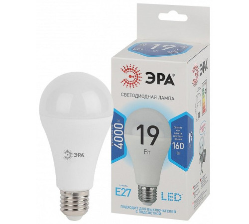 Лампа светодиодная Эра Стандарт LED A65-19W-840-E27
