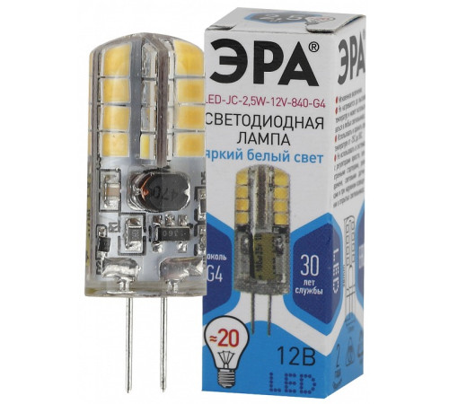 Лампа светодиодная Эра Стандарт LED JC-2,5W-12V-840-G4