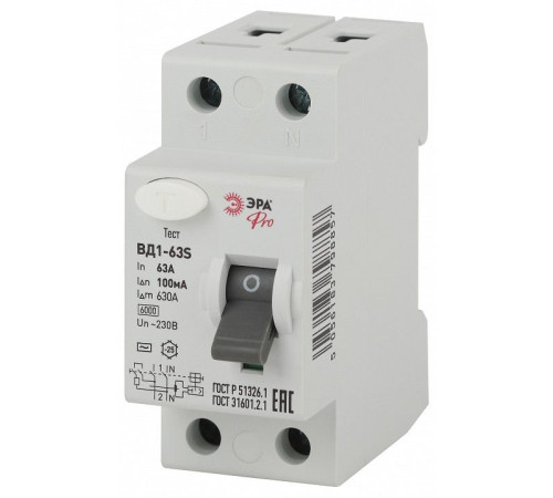 Устройство защитного отключения 2P Эра ВД1-63S NO-902-152