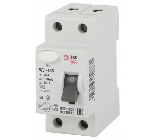 Устройство защитного отключения 2P Эра ВД1-63S NO-902-153