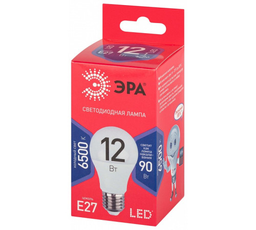 Лампа светодиодная Эра LED A60-12W-865-E27 R