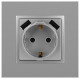 Розетка с заземлением и со шторкой и 2хUSB, без рамки Эра Эра Elegance 14-4109-03