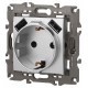 Розетка с заземлением и со шторкой и 2хUSB, без рамки Эра Эра Elegance 14-4109-03