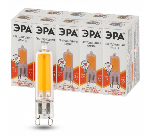 Лампа светодиодная Эра G9 3.5 Вт 2700 K LED JCD-3,5W-GL-827-G9