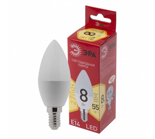 Лампа светодиодная Эра LED B35-8W-827-E14 R