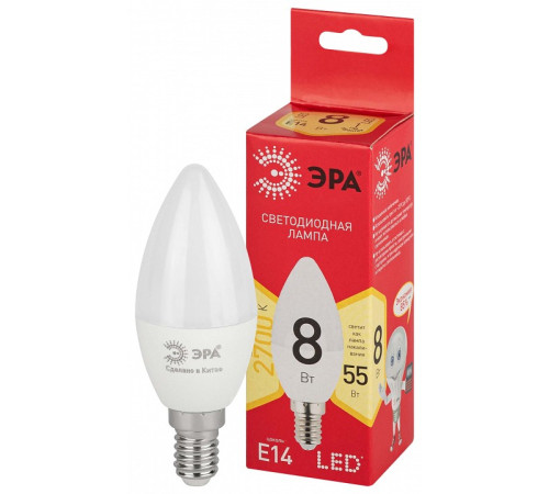 Лампа светодиодная Эра LED B35-8W-827-E14 R
