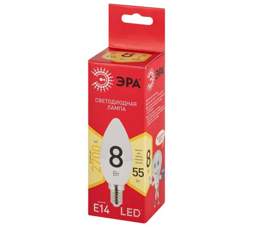 Лампа светодиодная Эра LED B35-8W-827-E14 R
