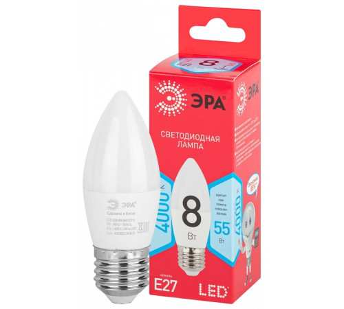 Лампа светодиодная Эра LED B35-8W-840-E27 R