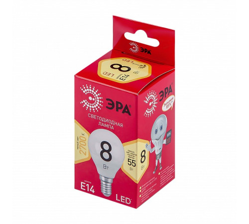 Лампа светодиодная Эра LED P45-8W-827-E14 R