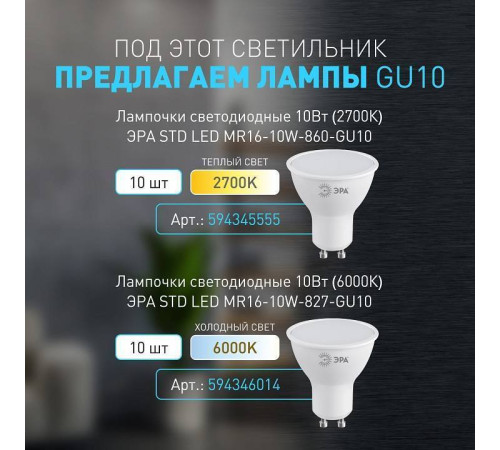 Светильник на штанге Эра WL37 BK Б0054408