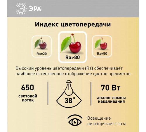 Лампа светодиодная Эра LED Lense MR16-8W-840-GU10