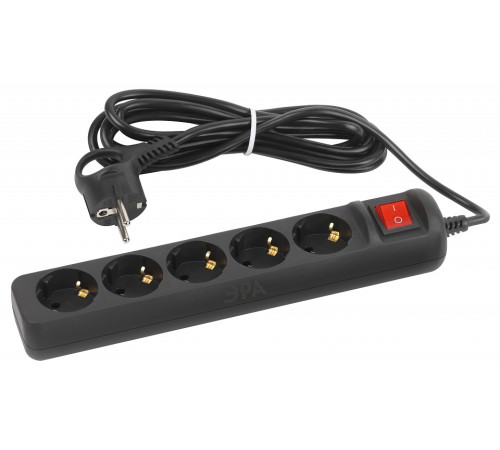 Удлинитель с выключателем Эра UX-5es-1,5m-B