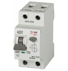 Дифференциальный автоматический выключатель электронный 1P+N Эра АД-32 D326E2C32А30