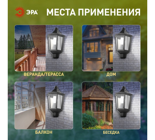 Накладной светильник Эра НБУ 06-60-003 У1 черный прозр.