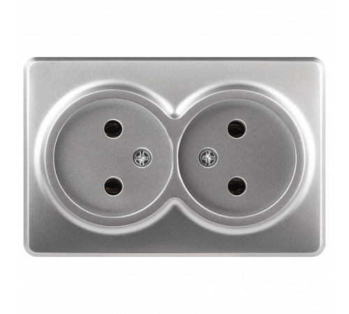 Розетка двойная без заземления Эра Эра Эксперт 11-2202-03