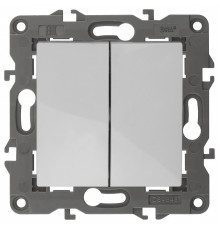 Переключатель перекрестный двухклавишный без рамки Эра Эра Elegance 14-1112-01