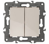 Переключатель перекрестный двухклавишный без рамки Эра Эра Elegance 14-1112-02