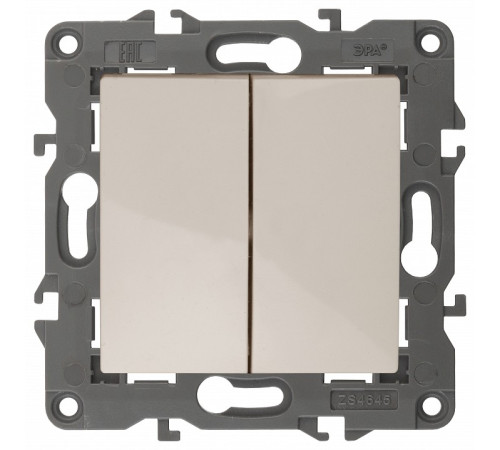 Переключатель перекрестный двухклавишный без рамки Эра Эра Elegance 14-1112-02