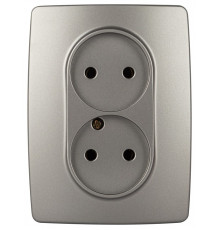 Розетка двойная без заземления Эра Эра 12 12-2107-16