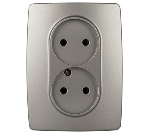 Розетка двойная без заземления Эра Эра 12 12-2107-16