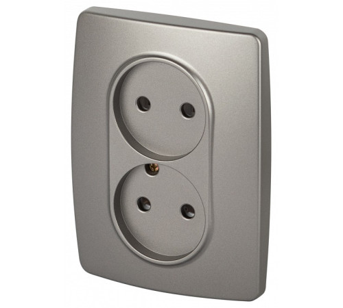 Розетка двойная без заземления Эра Эра 12 12-2107-16