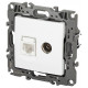 ТВ-розетка и розетка Ethernet RJ-45 без рамки Эра Эра 12 12-3110-01М